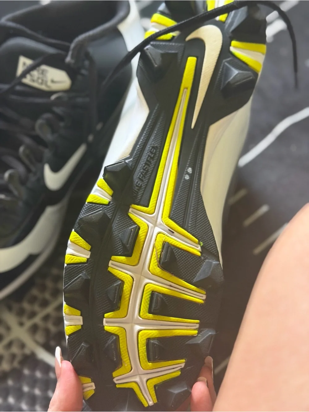 Nike Black and White Men's Athletic Cleats